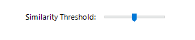 Ползунок Similarity Threshold